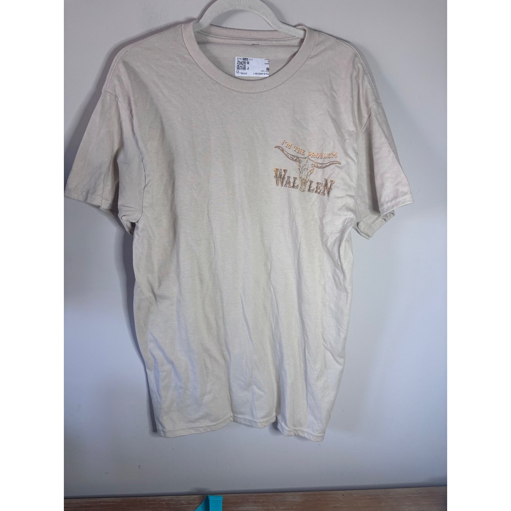 Morgan Wallen Im The Problem Song Lyric Graphic T-Shirt Sand Beige Medium - Picture 2 of 6